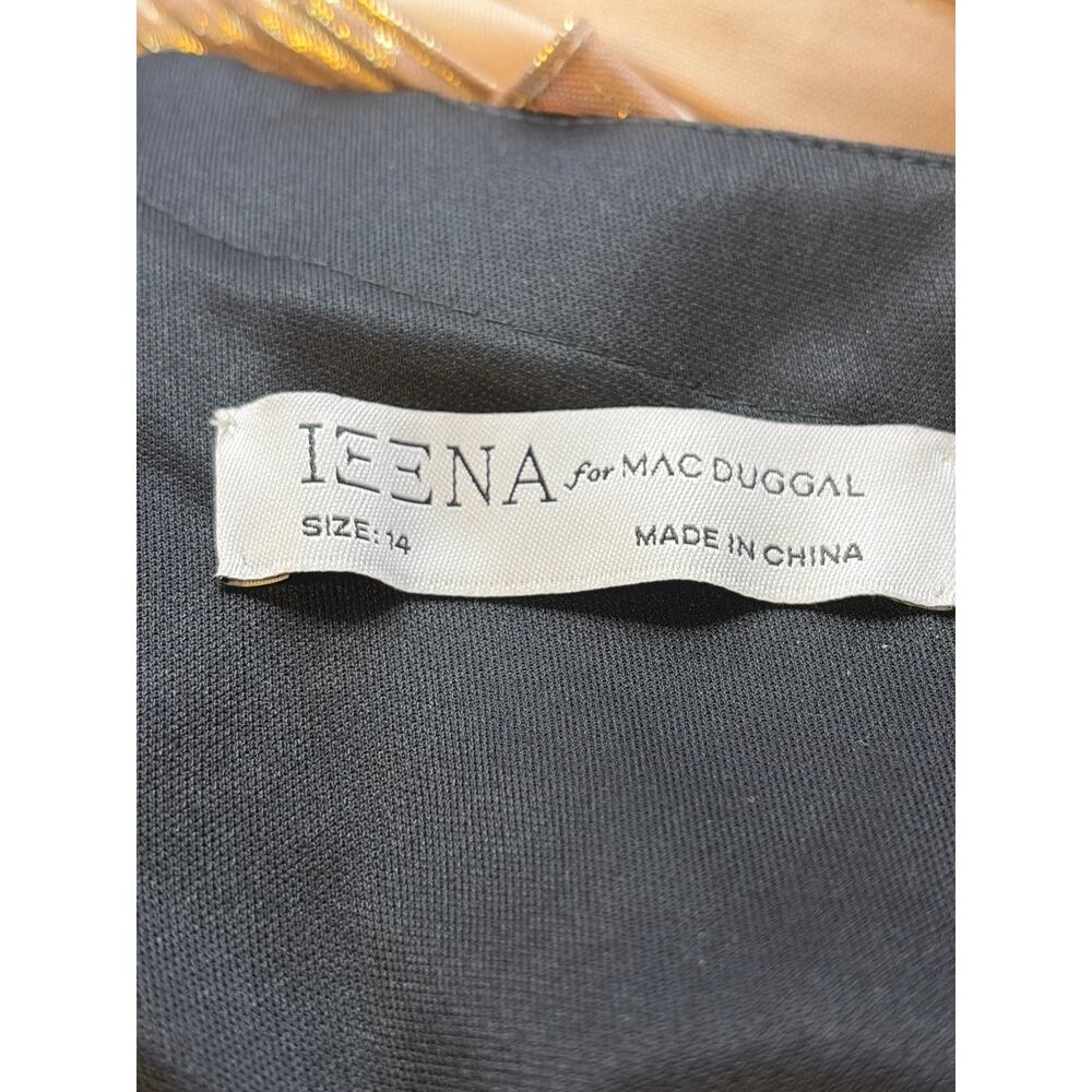 IENA for Mac Duggal One Shoulder Tiered Metallic Gown Size 14 - Picture 8 of 9